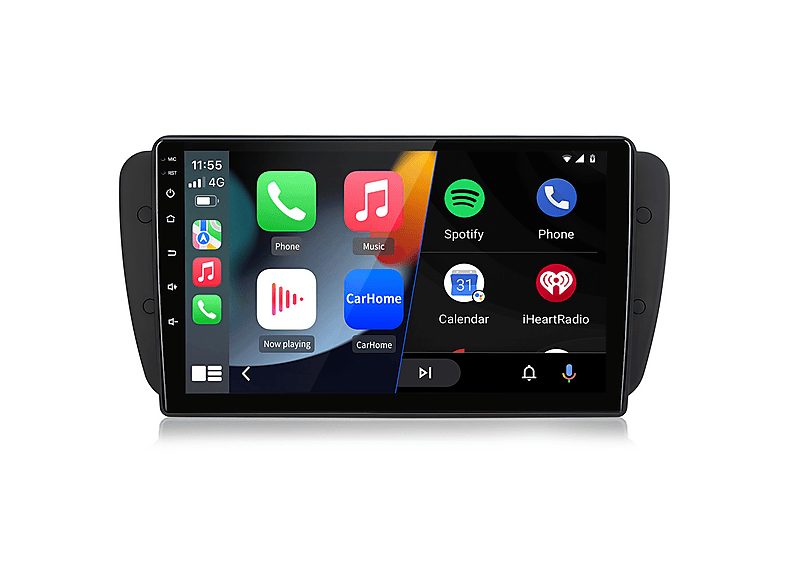 JUNSUN Autorradio  - Para SEAT IBIZA (2009-2013) CARPLAY Android Auto 128GB Octa-Core JUNSUN, 9 "", 2*SUB, Black