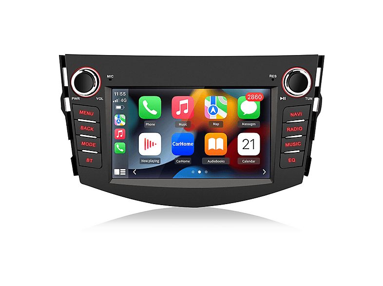 CESTOVET Autorradio  - Para Toyota RAV4 CarPlay GPS Navi WIFI 64GB CESTOVET, 7 "", 2*USB, Black