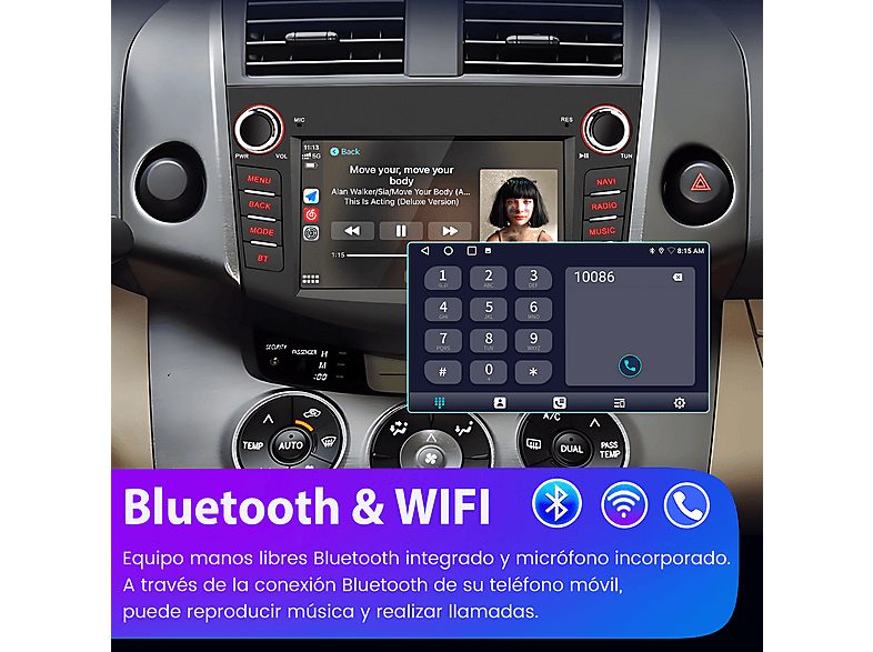 Autorradio  - Para Toyota RAV4 CarPlay GPS Navi WIFI 64GB CESTOVET, 7 "", 2*USB, Black — foto 10