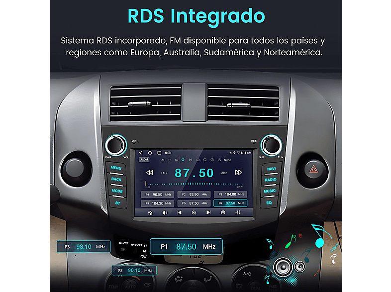Autorradio  - Para Toyota RAV4 CarPlay GPS Navi WIFI 64GB CESTOVET, 7 "", 2*USB, Black — foto 11