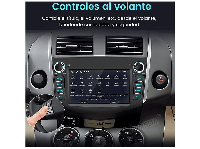 Autorradio  - Para Toyota RAV4 CarPlay GPS Navi WIFI 64GB CESTOVET, 7 "", 2*USB, Black — foto 6