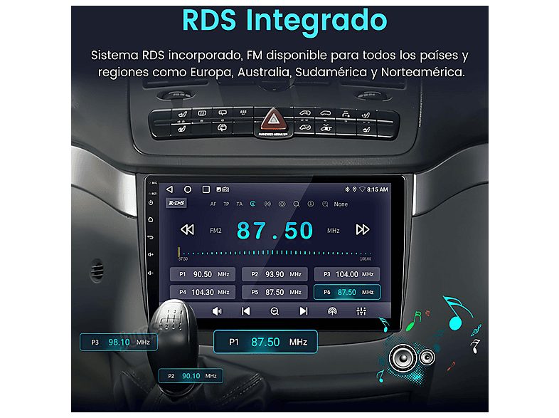 Autorradio  - Para Vito 2 Viano 2 W639 (2003-2015) CARPLAY Android Auto 128GB Octa-Core JUNSUN, 10,1 "", 2*USB 1*RCA, Black — foto 7