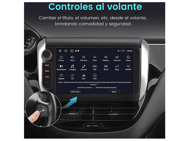 Autorradio  - Peugeot 208/2008 2012-2018 64GB SMORGR, 8 "", 2*USB, Black — foto 5