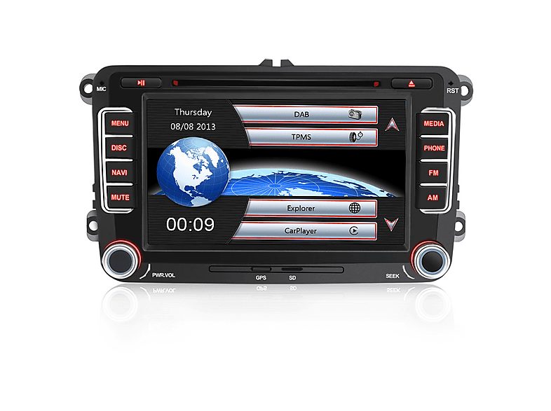 JUNSUN Autorradio  - VW Passat Seat Golf DVD CD FM RDS JUNSUN, 7 "", 2*USB, Black