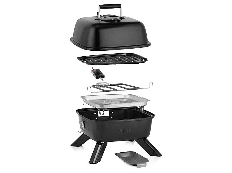 Barbacoa eléctrica - PRINCESS 8713016097514, 2000 W, Negro — foto 7