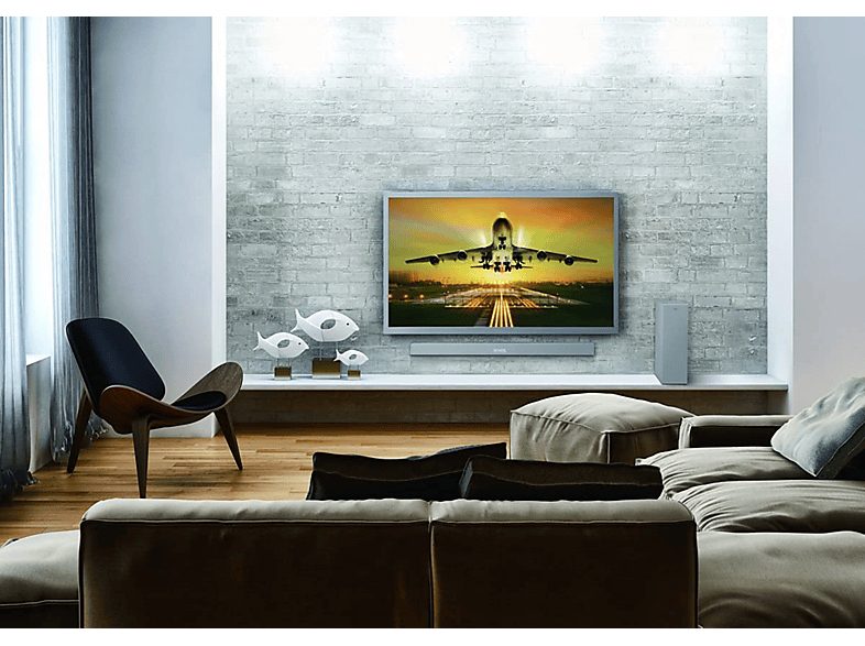 Barra de sonido con subwoofer - PHILIPS TAB8505/10, Bluetooth, Subwoofer Inalámbrico, 200 W, Amazon Alexa, Google Assistant, Plata — foto 5