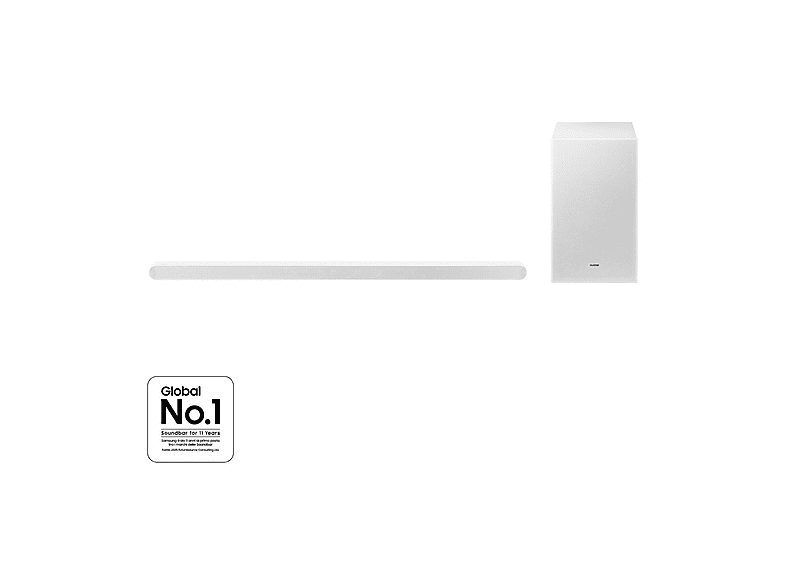 Barra de sonido con subwoofer - SAMSUNG HW-S701D/ZF, Bluetooth, Subwoofer Inalámbrico, 5 W, Google Assistant, Blanco — foto 2