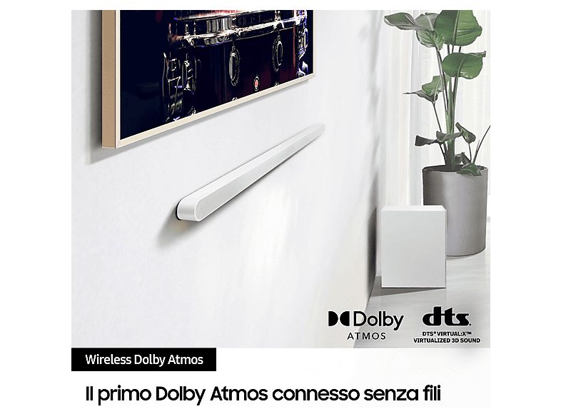 Barra de sonido con subwoofer - SAMSUNG HW-S701D/ZF, Bluetooth, Subwoofer Inalámbrico, 5 W, Google Assistant, Blanco — foto 7