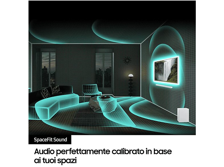 Barra de sonido con subwoofer - SAMSUNG HW-S701D/ZF, Bluetooth, Subwoofer Inalámbrico, 5 W, Google Assistant, Blanco — foto 9