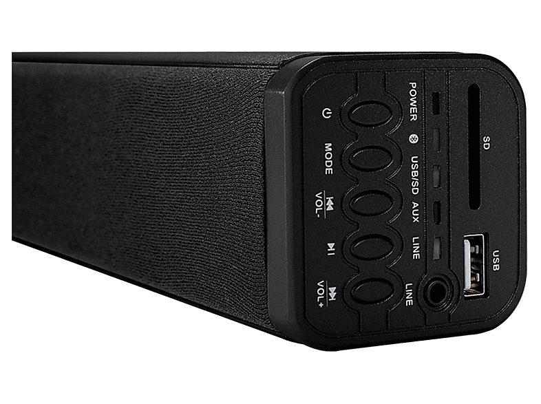 Barra de sonido con subwoofer - THOMSON SB250BT, Bluetooth, Subwoofer Con cable, 200 W, Negro — foto 4