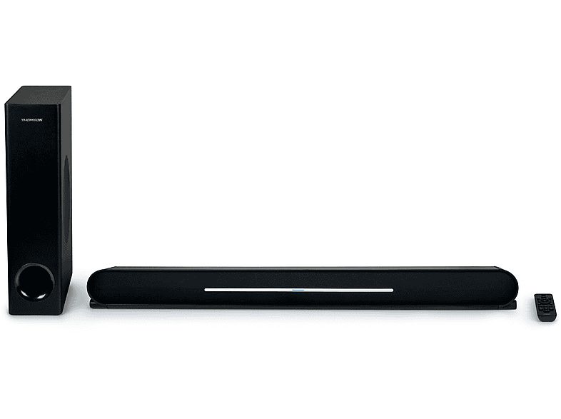 Barra de sonido con subwoofer - THOMSON SB600BTS, Bluetooth, Subwoofer Con cable, 80 W, Negro