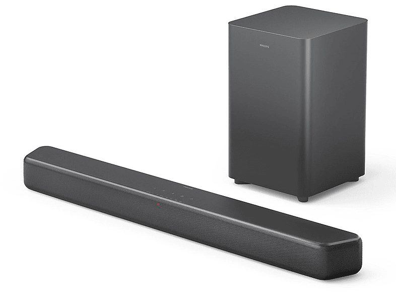 Barra de sonido - PHILIPS TAB5309/10, Bluetooth, Subwoofer Inalámbrico, 120 W, Gris oscuro