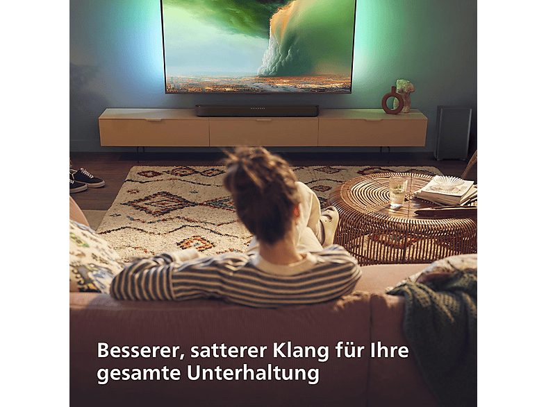 Barra de sonido - PHILIPS TAB5309/10, Bluetooth, Subwoofer Inalámbrico, 120 W, Gris oscuro — foto 7