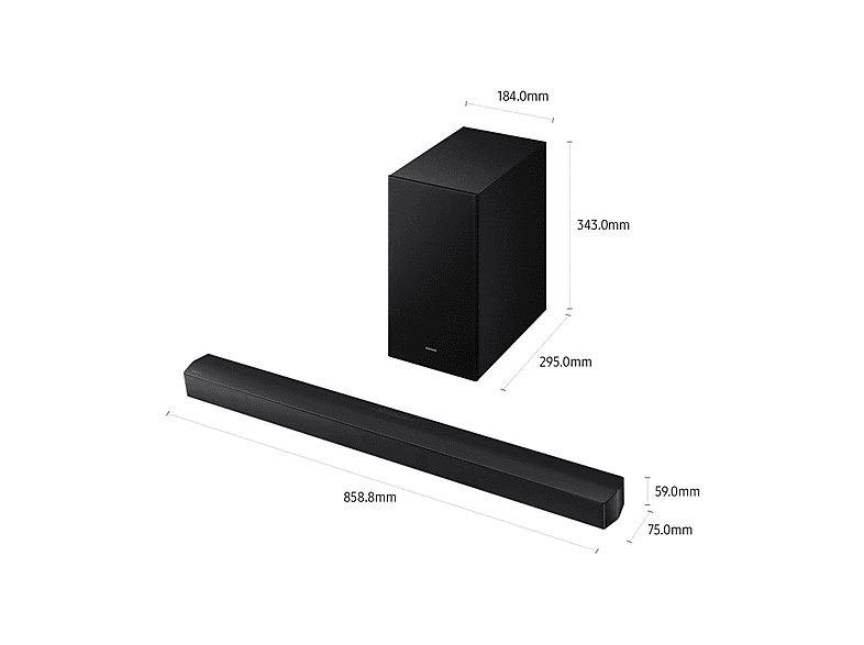 Barra de sonido - SAMSUNG HW-B450F/ZF, Bluetooth, Subwoofer Inalámbrico, 300 W, Negro — foto 3
