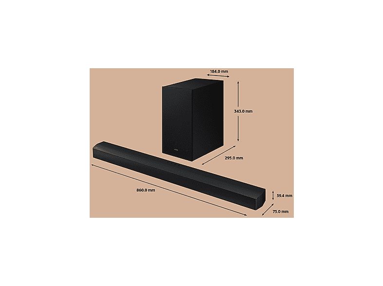 Barra de sonido - SAMSUNG HW-B650D, Bluetooth, Subwoofer Inalámbrico, 45 W, Amazon Alexa, Negro — foto 9