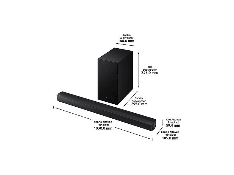 Barra de sonido - SAMSUNG HW-B650F/ZF, Bluetooth, Subwoofer Inalámbrico, 370 W, Negro — foto 8