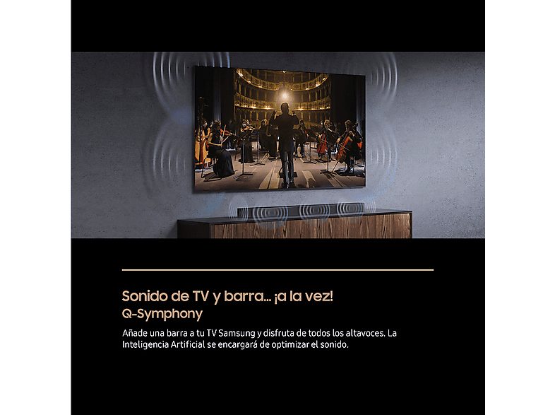 Barra de sonido - Samsung HW-B66CF/ZF, Bluetooth, Inalámbrico, 370 W, Subwoofer y Dolby Atmos, 3.1 canales, Negro — foto 2