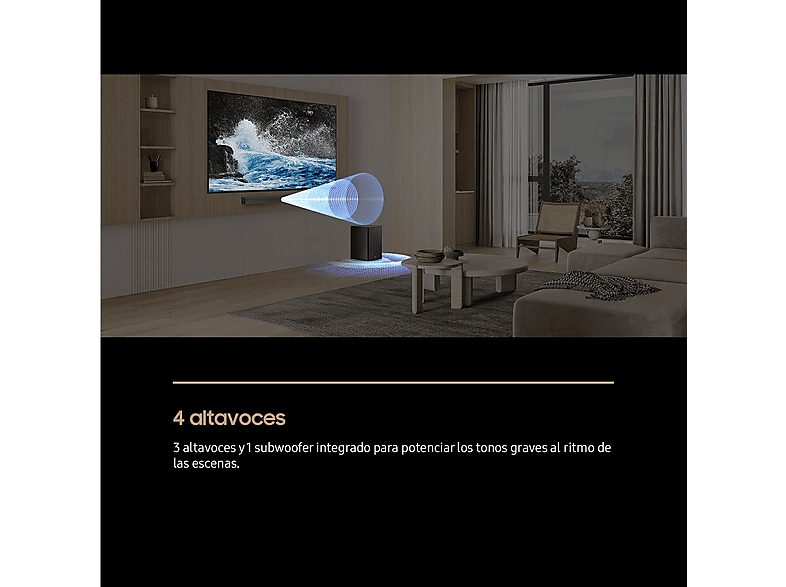 Barra de sonido - Samsung HW-B66CF/ZF, Bluetooth, Inalámbrico, 370 W, Subwoofer y Dolby Atmos, 3.1 canales, Negro — foto 3