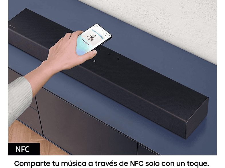 Barra de sonido - SAMSUNG HW-C400/ZF, Bluetooth, Subwoofer No, 40 W, Negro — foto 3