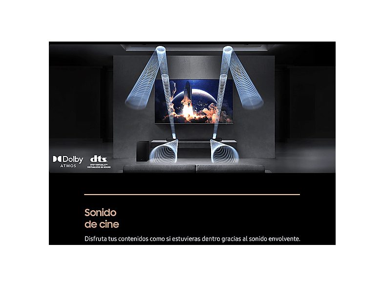 Barra de sonido - Samsung HW-Q600F/ZF, Bluetooth, Inalámbrico, 380 W, Subwoofer y Dolby Atmos inalámbrico, 3.1.2 canales, Negro — foto 3