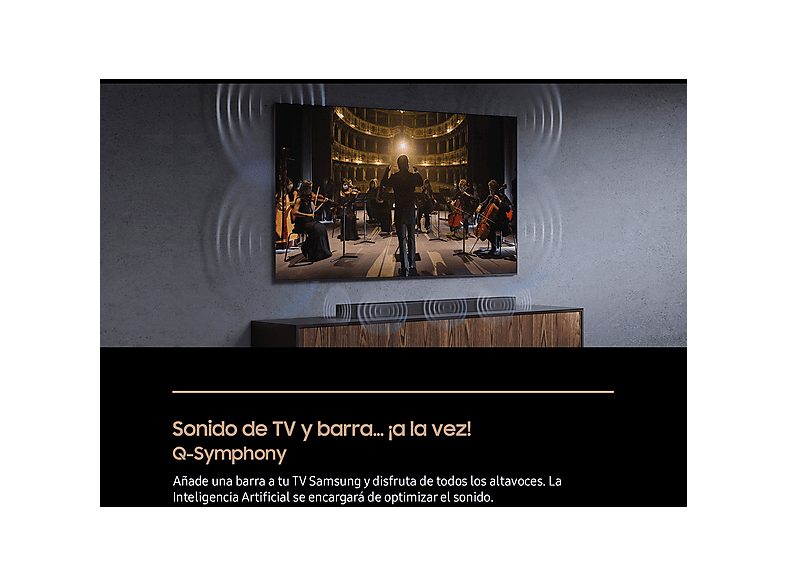 Barra de sonido - Samsung HW-Q600F/ZF, Bluetooth, Inalámbrico, 380 W, Subwoofer y Dolby Atmos inalámbrico, 3.1.2 canales, Negro — foto 5
