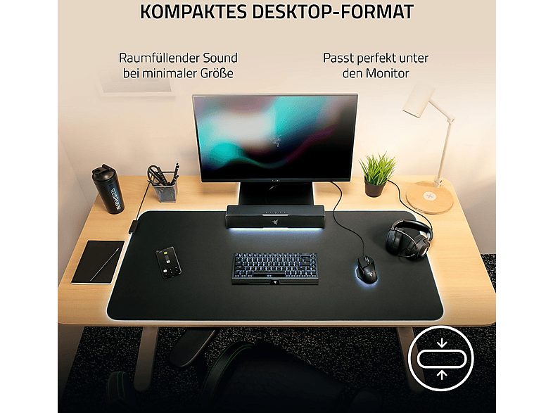 Barra de sonido sin subwoofer - RAZER Leviathan V2 X, Bluetooth, Subwoofer No, 3 W, Negro — foto 3