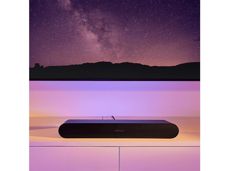 Barra de sonido - Sonos Ray, WiFi, AirPlay 2, Control táctil, Luces LED, Negro — foto 5