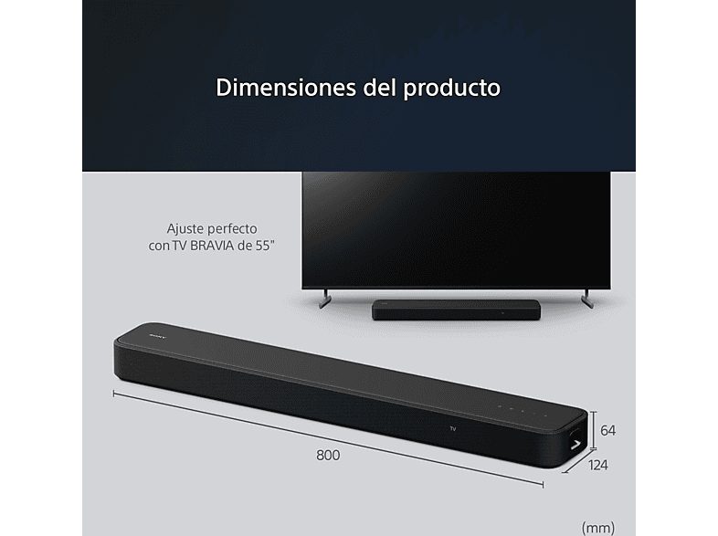 Barra de sonido - Sony HT-S2000, 3.1 Canales, Dolby Atmos, DTS:X, Bluetooth, Subwoofer integrado dual, 350 W, Sonido envolvente, HDMI, Negro — foto 11
