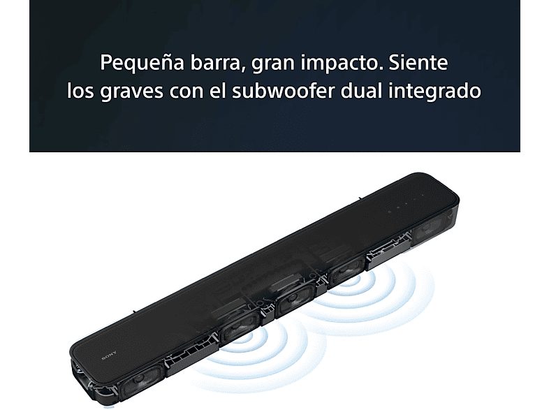 Barra de sonido - Sony HT-S2000, 3.1 Canales, Dolby Atmos, DTS:X, Bluetooth, Subwoofer integrado dual, 350 W, Sonido envolvente, HDMI, Negro — foto 8