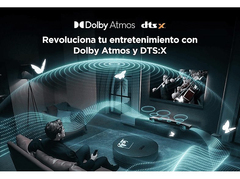 Barra de sonido - TCL Q75HE, Bluetooth, Subwoofer Inalámbrico, 780 W, Negro titantio — foto 8