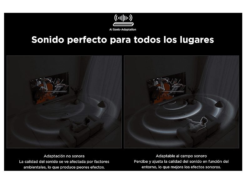 Barra de sonido - TCL Q75HE, Bluetooth, Subwoofer Inalámbrico, 780 W, Negro titantio — foto 9