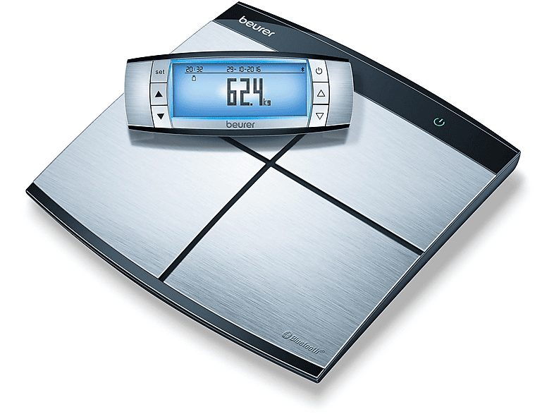 Báscula de baño - BEURER BF105 BT 77, Peso máximo 181 kg, Bluetooth, Inox — foto 2