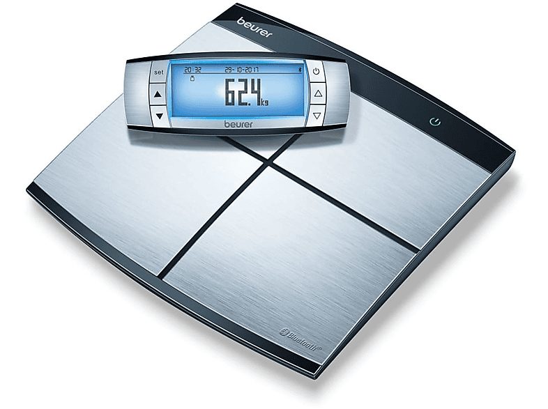 Báscula de baño - BEURER BF105 BT 77, Peso máximo 181 kg, Bluetooth, Inox — foto 3