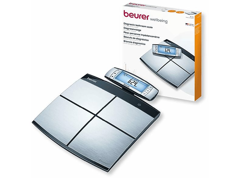 Báscula de baño - BEURER BF105 BT 77, Peso máximo 181 kg, Bluetooth, Inox — foto 4