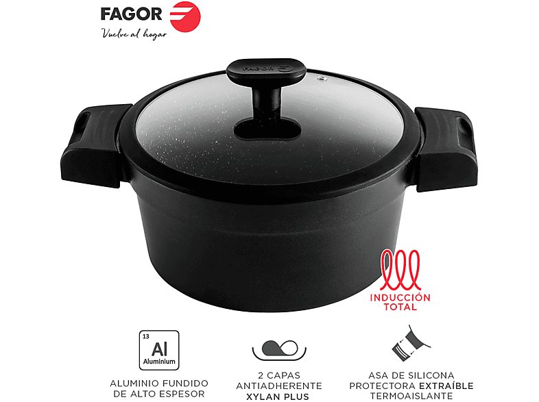 Batería de cocina - FAGOR Alutherm, Batería Cocina Inducción 5 Piezas, Antiadherente sin PFOA, Aluminio Fundido, Cazuelas Sart, 24 cm, Ninguno — foto 3