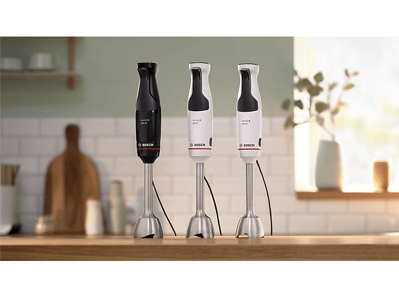 Batidora de mano - BOSCH MSM4W421, 800 W, Totalmente variable velocidades, Negro, Blanco — foto 5