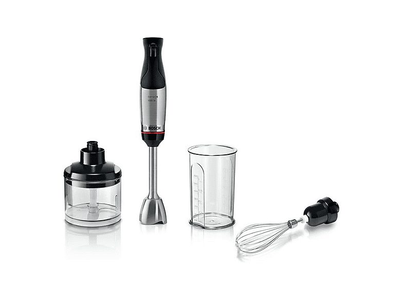 Batidora de mano - BOSCH MSM6M621, 1000 W, 12 velocidades, Negro, Acero inoxidable