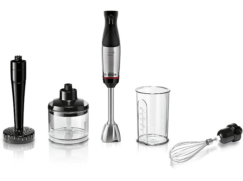 Batidora de mano - BOSCH MSM6M623, 1000 W, Totalmente variable velocidades, Inox