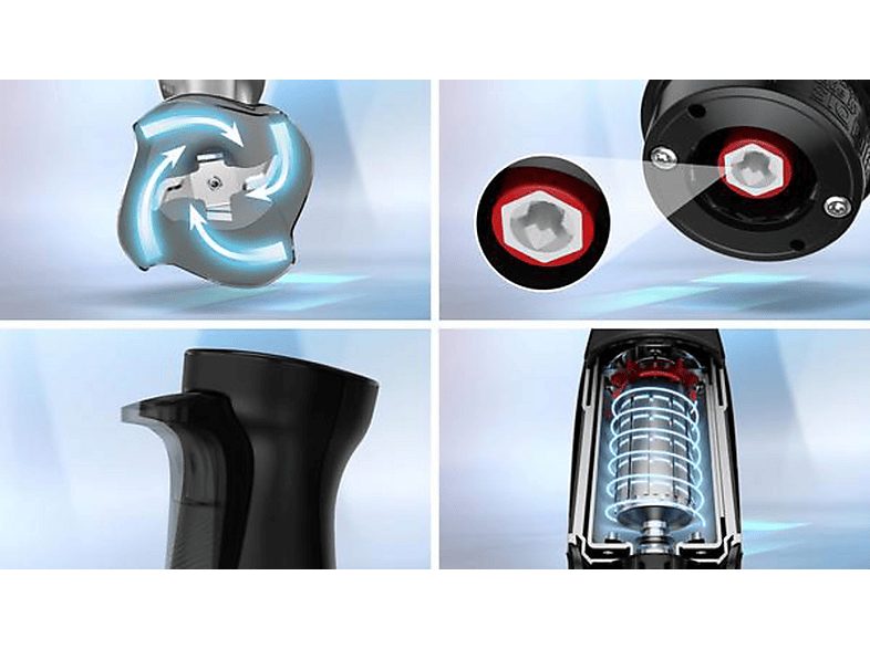 Batidora de mano - BOSCH MSM6M8X1, 1200 W, Totalmente variable velocidades, Inox — foto 3