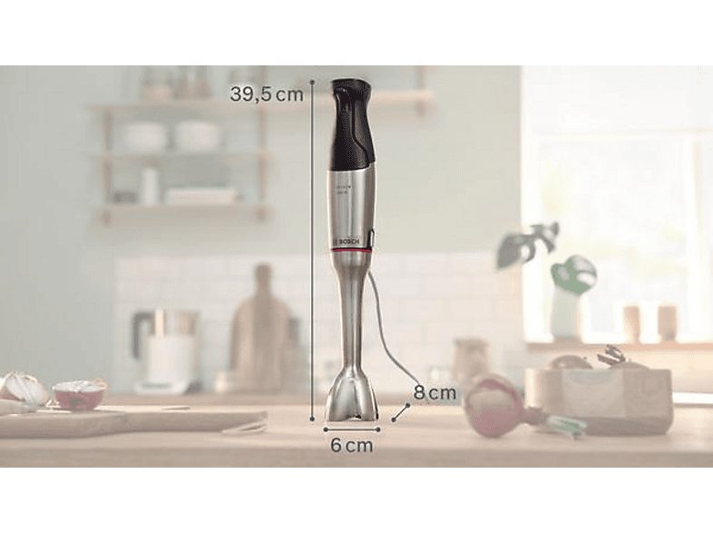 Batidora de mano - BOSCH MSM6M8X1, 1200 W, Totalmente variable velocidades, Inox — foto 4