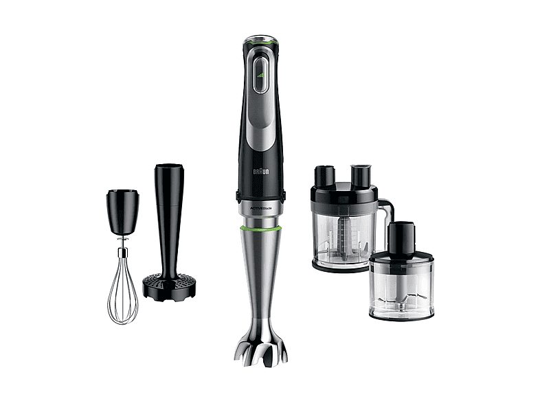 Batidora de mano - BRAUN Minipimer 9 MQ9187XLI, 1200 W, 3 velocidades, Negro