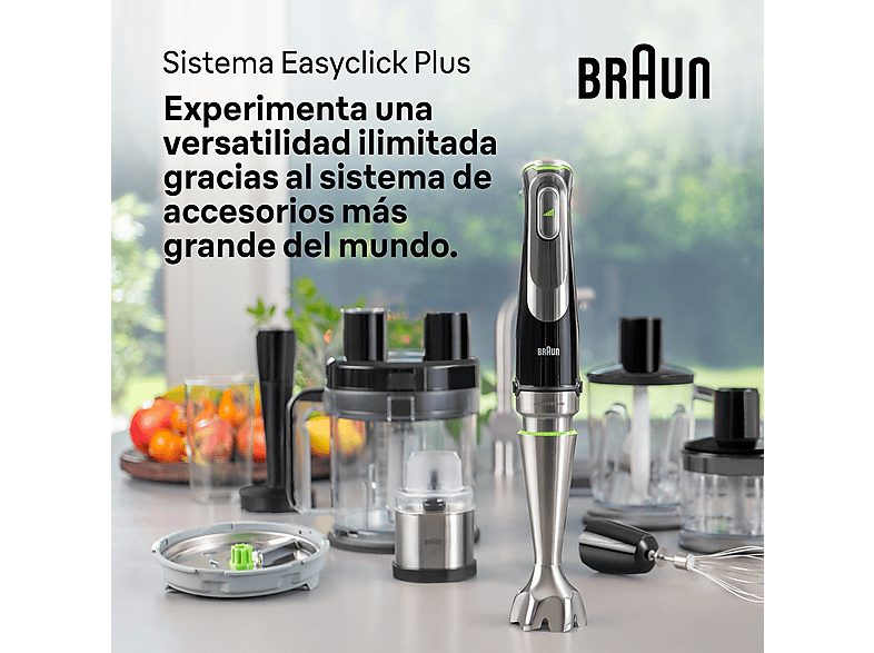 Batidora de mano - BRAUN Minipimer 9 MQ9187XLI, 1200 W, 3 velocidades, Negro — foto 5