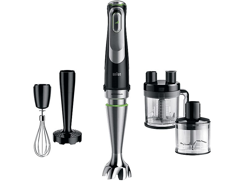 Batidora de mano - BRAUN MQ9195XLI, 1200 W, Totalmente variable velocidades, Inox