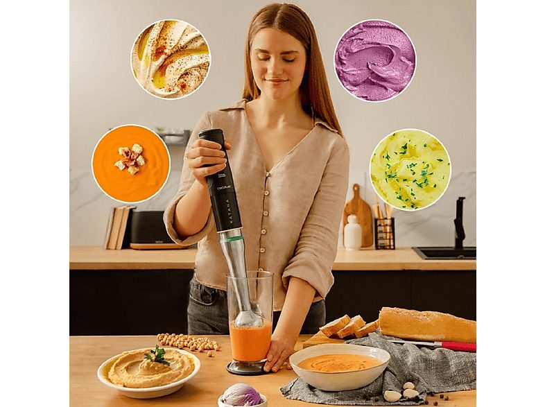 Batidora de mano - CECOTEC Katana 15 TotalDestroy Smash B, 1500 W, 21 velocidades, Negro — foto 3