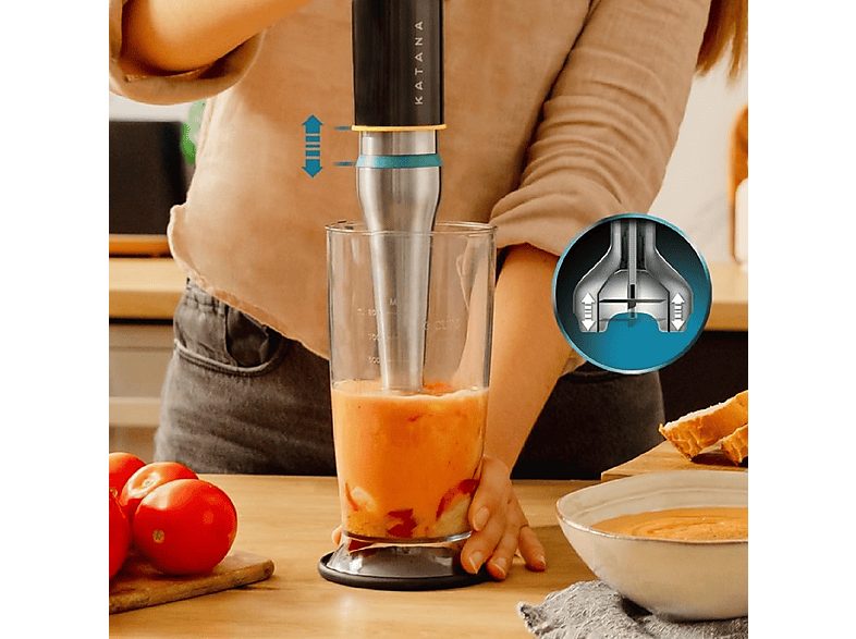 Batidora de mano - CECOTEC Katana 15 TotalDestroy Smash B, 1500 W, 21 velocidades, Negro — foto 5