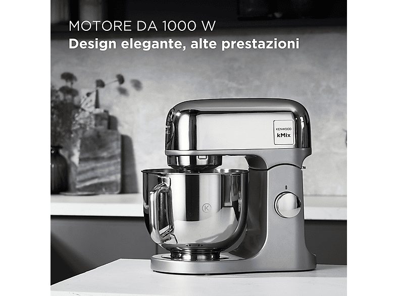 Batidora de mano - KENWOOD KMX760CH, 1000 W, Totalmente variable velocidades, Gris — foto 3