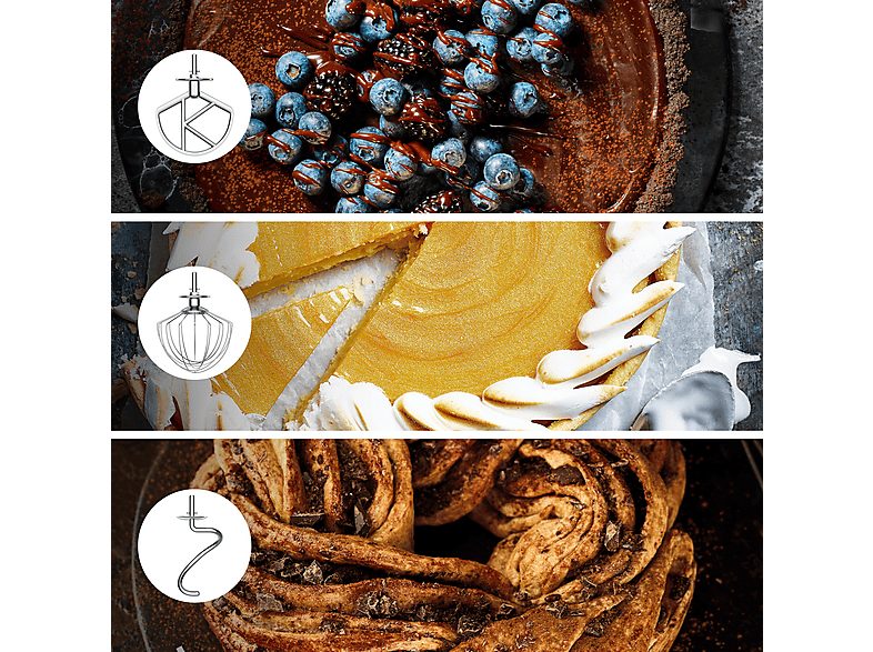 Batidora de mano - KENWOOD KMX760CH, 1000 W, Totalmente variable velocidades, Gris — foto 6