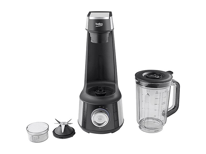 Batidora de vaso - BEKO TBV8106BX, 1000 W, 1.5 l, Negro — foto 7