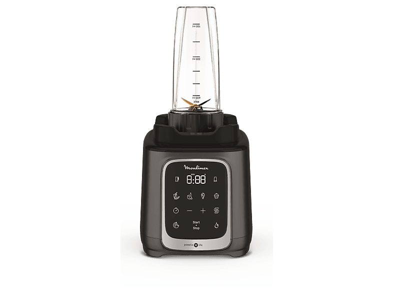 Batidora de vaso - Moulinex InfinyMix+ LM91HD, 1600 W, 2.6 L, 6 Cuchillas, 10 velocidades, Tecnología Powelix, 5 Programas, Vaso Tritan, Titanio — foto 7