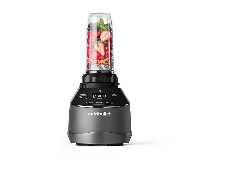 Batidora de vaso - nutribullet Triple Prep System, 1.500 W, Jarra de 1.8 l, Procesador de 1.65 l, Vasos portátiles de 0.9 l y 0.7 l, Táctil, Negro — foto 3